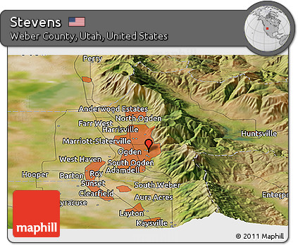 Satellite Panoramic Map of Stevens
