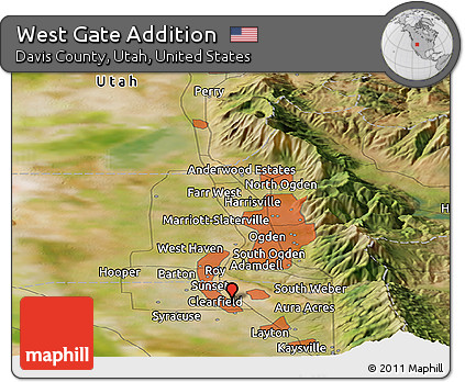 Satellite Panoramic Map of West Gate Addition