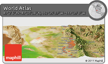 Satellite Panoramic Map of the Area around 41° 16' 52" N, 112° 7' 30" W