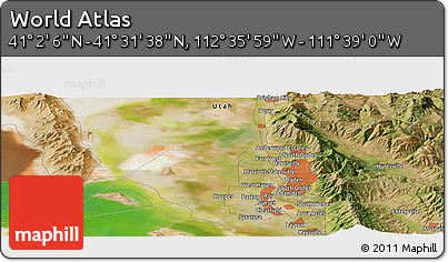 Satellite Panoramic Map of the Area around 41° 16' 52" N, 112° 7' 30" W