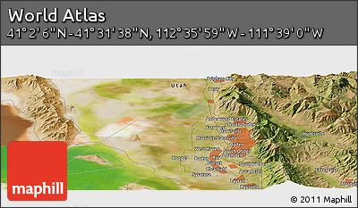Satellite Panoramic Map of the Area around 41° 16' 52" N, 112° 7' 30" W