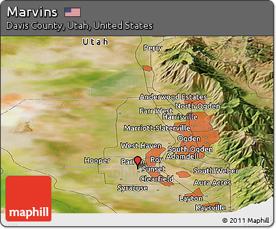 Satellite Panoramic Map of Marvins
