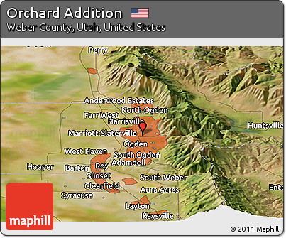 Satellite Panoramic Map of Orchard Addition
