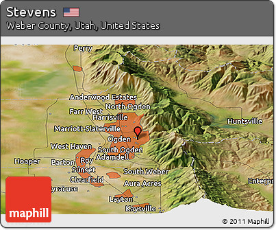 Satellite Panoramic Map of Stevens