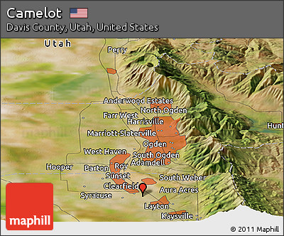 Satellite Panoramic Map of Camelot