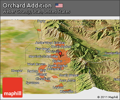 Satellite Panoramic Map of Orchard Addition