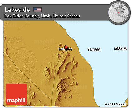 Physical 3D Map of Lakeside