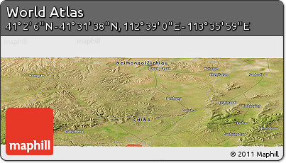 Satellite Panoramic Map of the Area around 41° 16' 52" N, 113° 7' 30" E