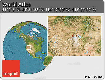 Satellite Location Map of the Area around 41° 16' 52" N, 113° 49' 29" W