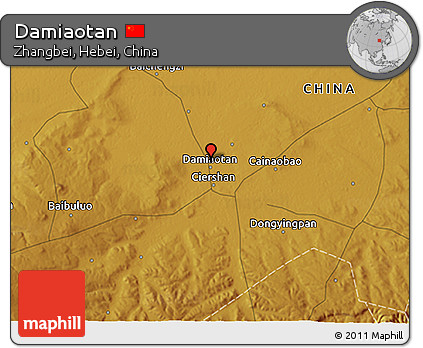 Physical 3D Map of Damiaotan