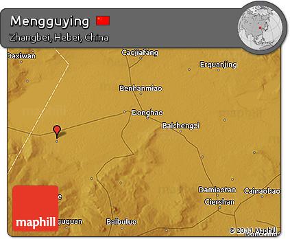 Physical 3D Map of Mengguying