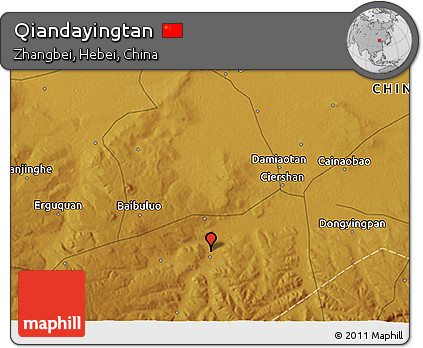 Physical 3D Map of Qiandayingtan