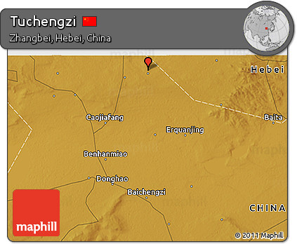 Physical 3D Map of Tuchengzi