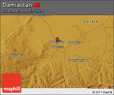 Physical 3D Map of Damiaotan