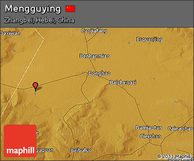 Physical 3D Map of Mengguying