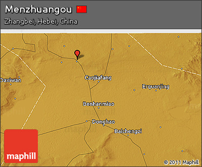 Physical 3D Map of Menzhuangou