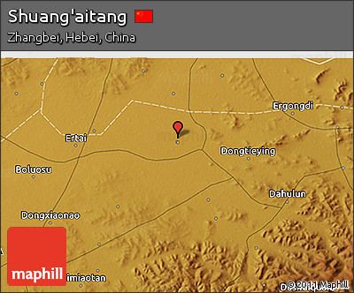 Physical 3D Map of Shuang'aitang