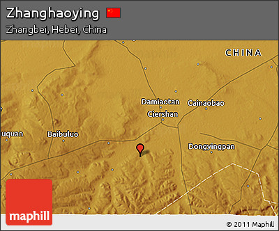Physical 3D Map of Zhanghaoying