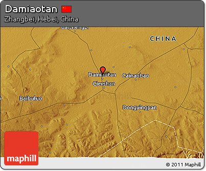 Physical 3D Map of Damiaotan