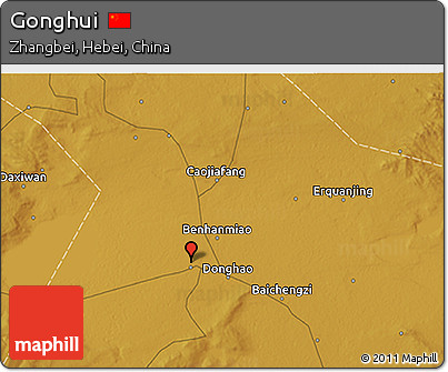 Physical 3D Map of Gonghui