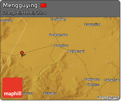 Physical 3D Map of Mengguying