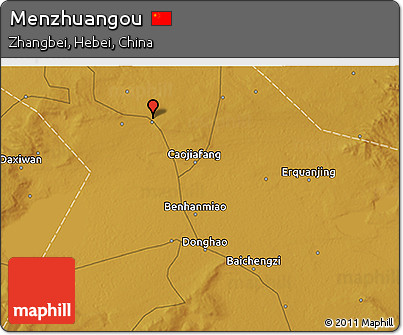 Physical 3D Map of Menzhuangou