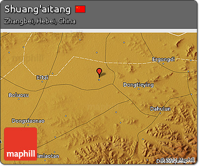 Physical 3D Map of Shuang'aitang