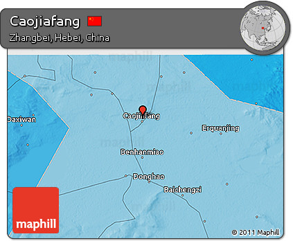 Political 3D Map of Caojiafang
