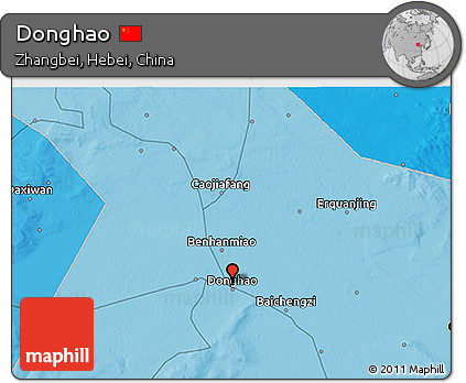 Political 3D Map of Donghao