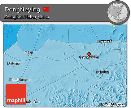 Political 3D Map of Dongtieying