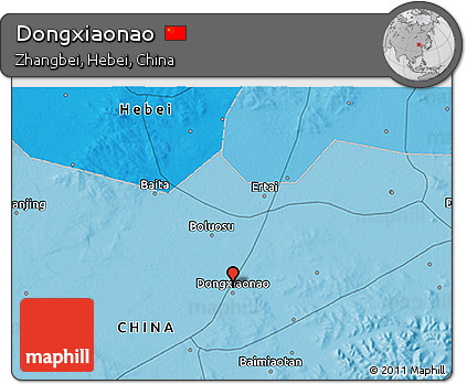 Political 3D Map of Dongxiaonao