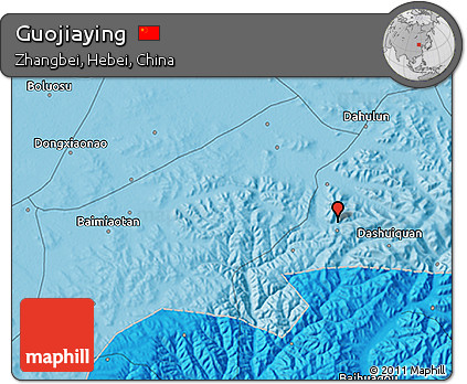 Political 3D Map of Guojiaying
