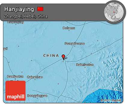Political 3D Map of Hanjiaying