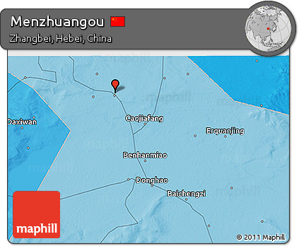Political 3D Map of Menzhuangou