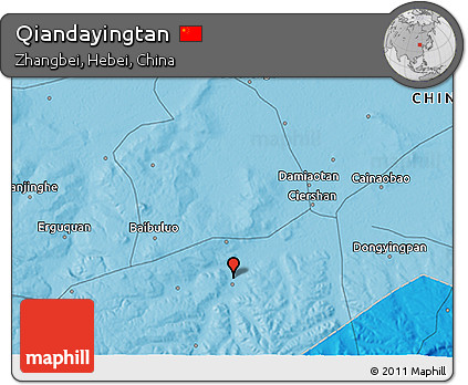 Political 3D Map of Qiandayingtan