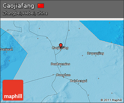 Political 3D Map of Caojiafang