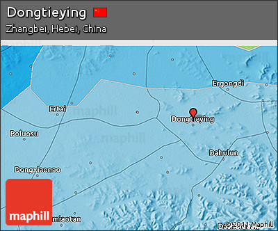 Political 3D Map of Dongtieying