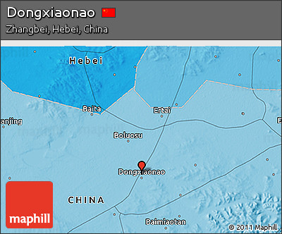 Political 3D Map of Dongxiaonao