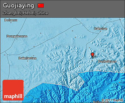 Political 3D Map of Guojiaying