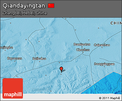 Political 3D Map of Qiandayingtan