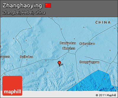 Political 3D Map of Zhanghaoying