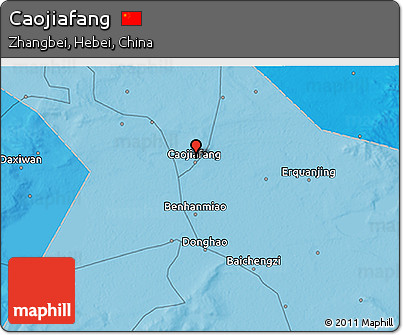 Political 3D Map of Caojiafang