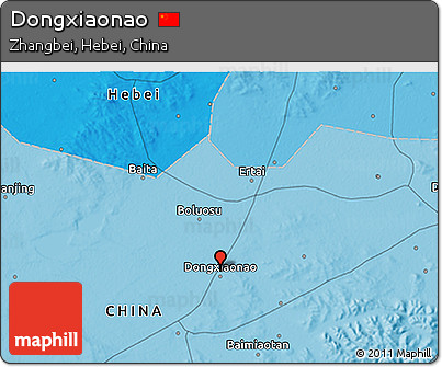 Political 3D Map of Dongxiaonao