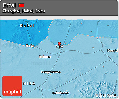 Political 3D Map of Ertai