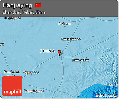 Political 3D Map of Hanjiaying