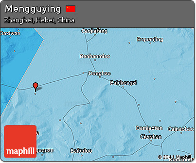 Political 3D Map of Mengguying