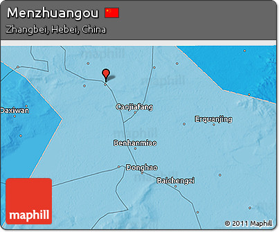 Political 3D Map of Menzhuangou