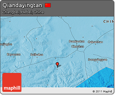 Political 3D Map of Qiandayingtan
