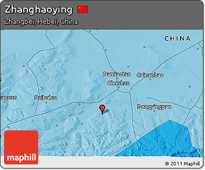 Political 3D Map of Zhanghaoying