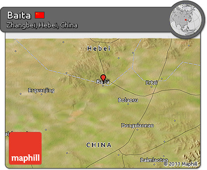 Satellite 3D Map of Baita